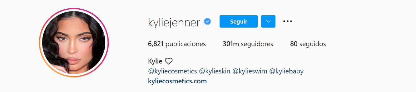 Kylie Jenner se corona como la mujer más seguida en Instagram
