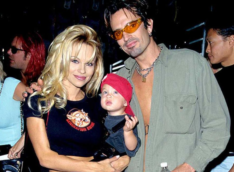 Pamela Anderson con su primer esposo 