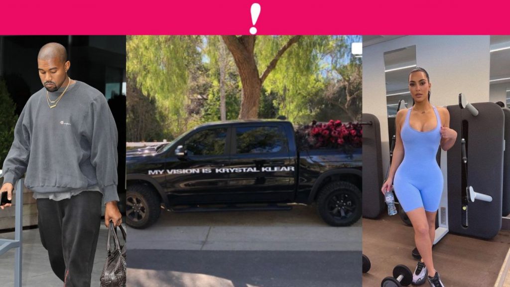 Kanye West le manda una camioneta llena de rosas a Kim Kardashian