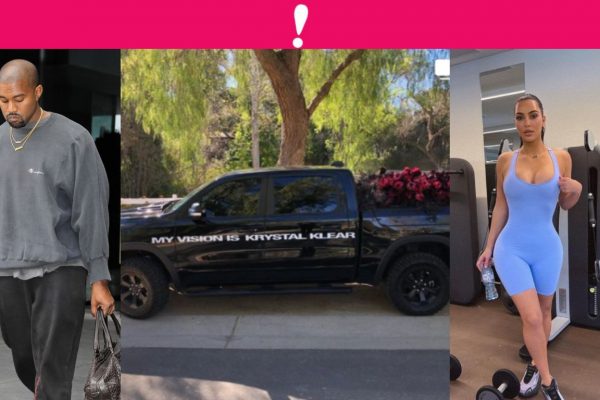 Kanye West le manda una camioneta llena de rosas a Kim Kardashian