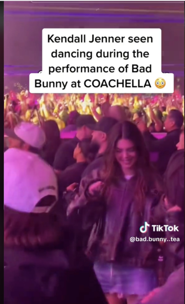 OMG! Kendall Jenner bailando durante el show de Bad Bunny: “Coachella”.