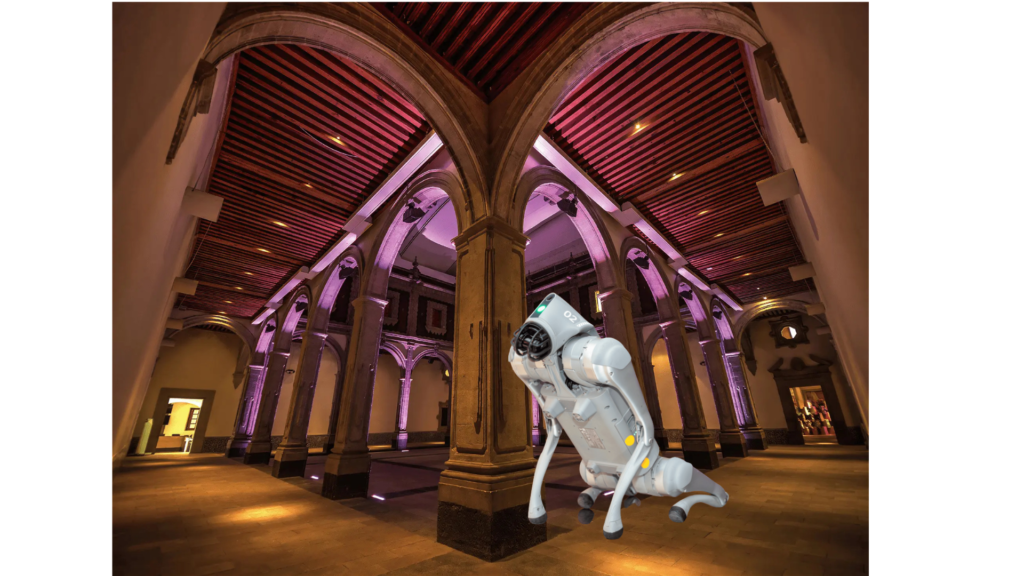 Perro robot dentro del MIDE