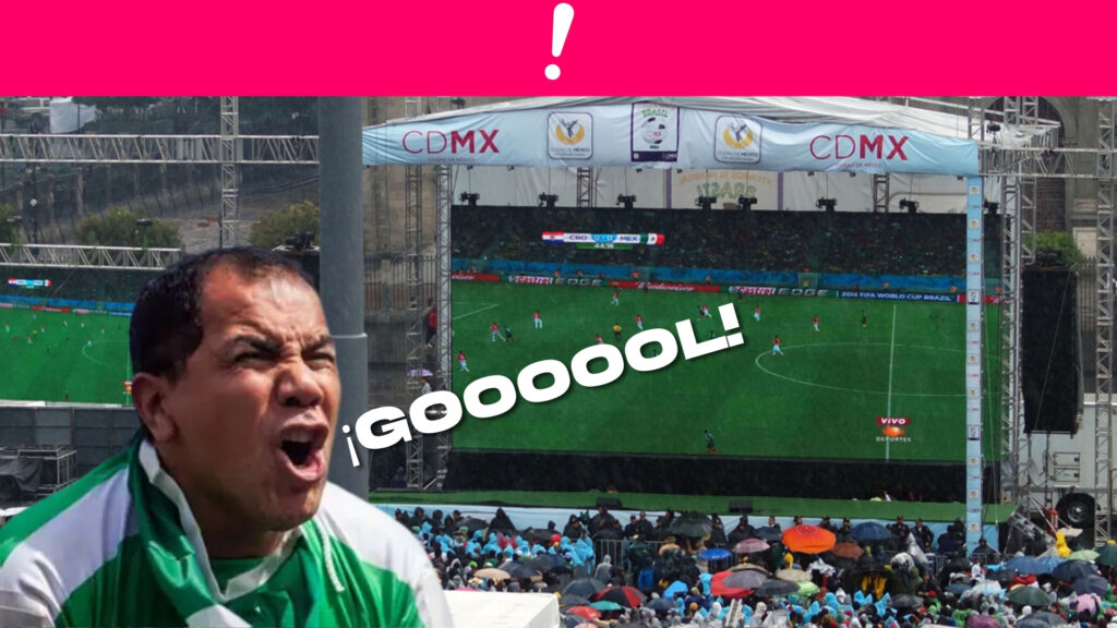 Portada de aficionado gritando gol